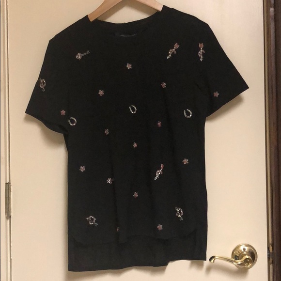 French Collection Short sleeve black top - Picture 1 of 5